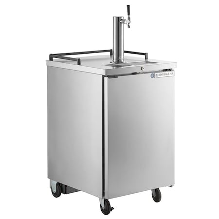 Beverage-Air Beer Dispenser, Single Tap, Mobile, (1) 1/2 Keg Capacity, Stainless Steel BM23HC-S-31